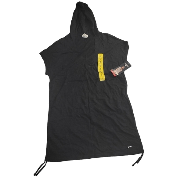 Speedo White Hooded Swim Coverup Adjustable Length Size Small - Picture 3 of 10